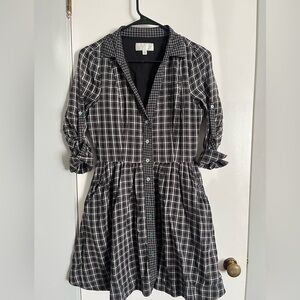 Moulinette Soeurs Black and White Plaid Dress